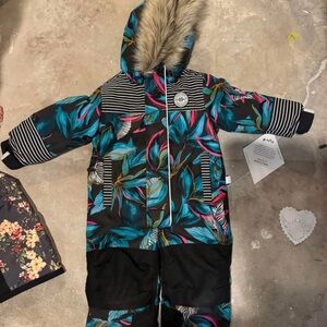 Nano toddler girls one piece snowsuit